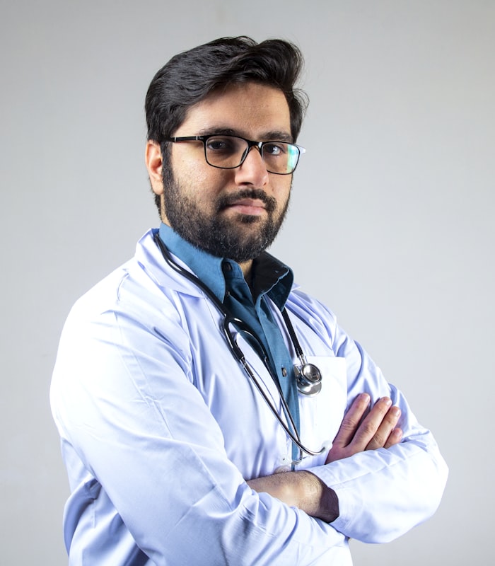 Doctor reviewing patient records